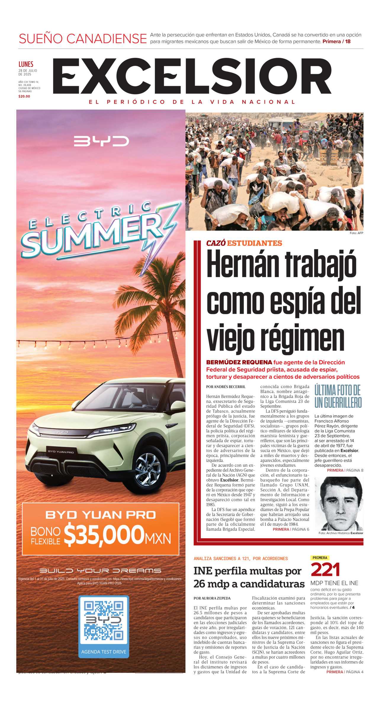 Excelsior, edición del lunes 28 de julio de 2025 Excelsior, edición del lunes 28 de julio de 2025
