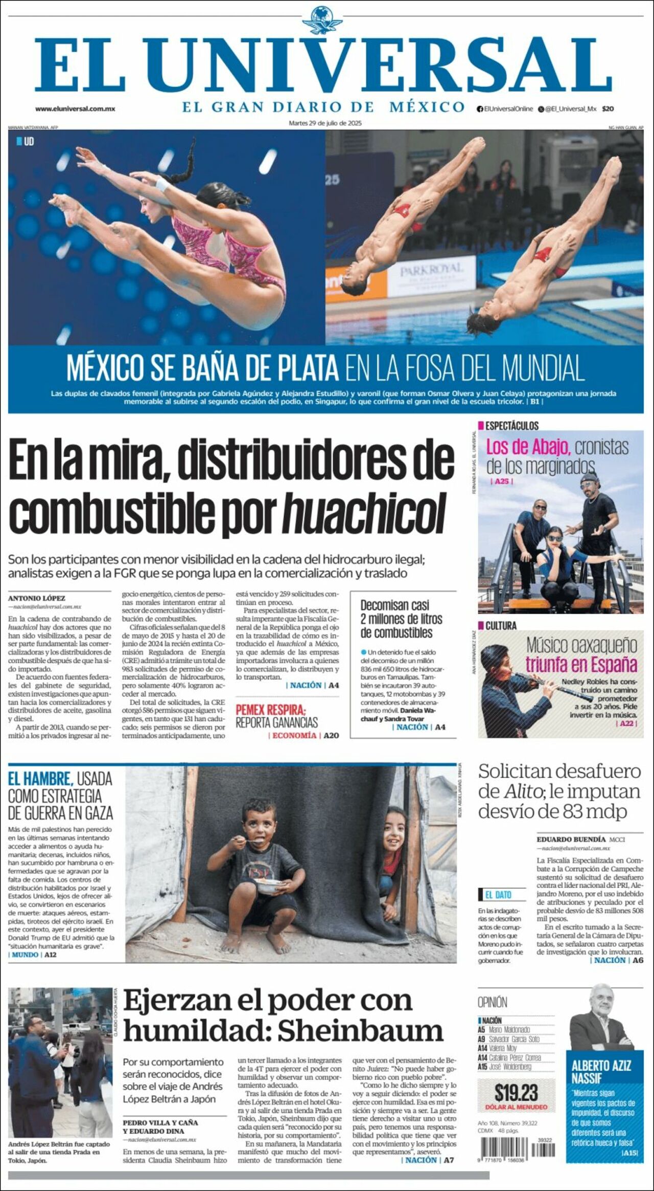 El Universal, edición del martes 29 de julio de 2025 El Universal, edición del martes 29 de julio de 2025