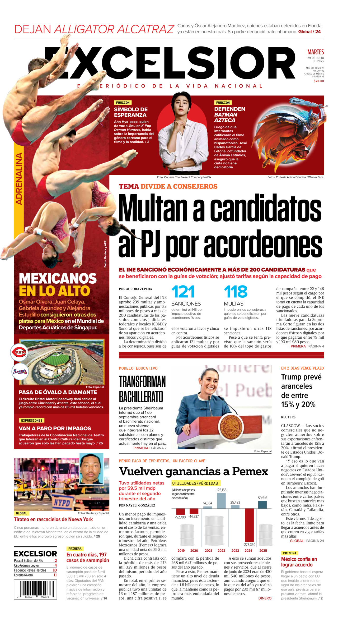 Excelsior, edición del martes 29 de julio de 2025 Excelsior, edición del martes 29 de julio de 2025