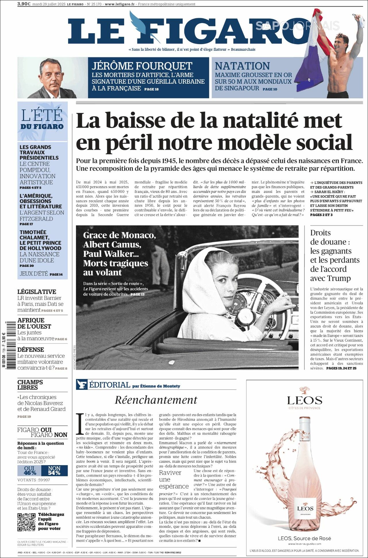 Le Figaro, edición del martes 29 de julio de 2025 Le Figaro, edición del martes 29 de julio de 2025