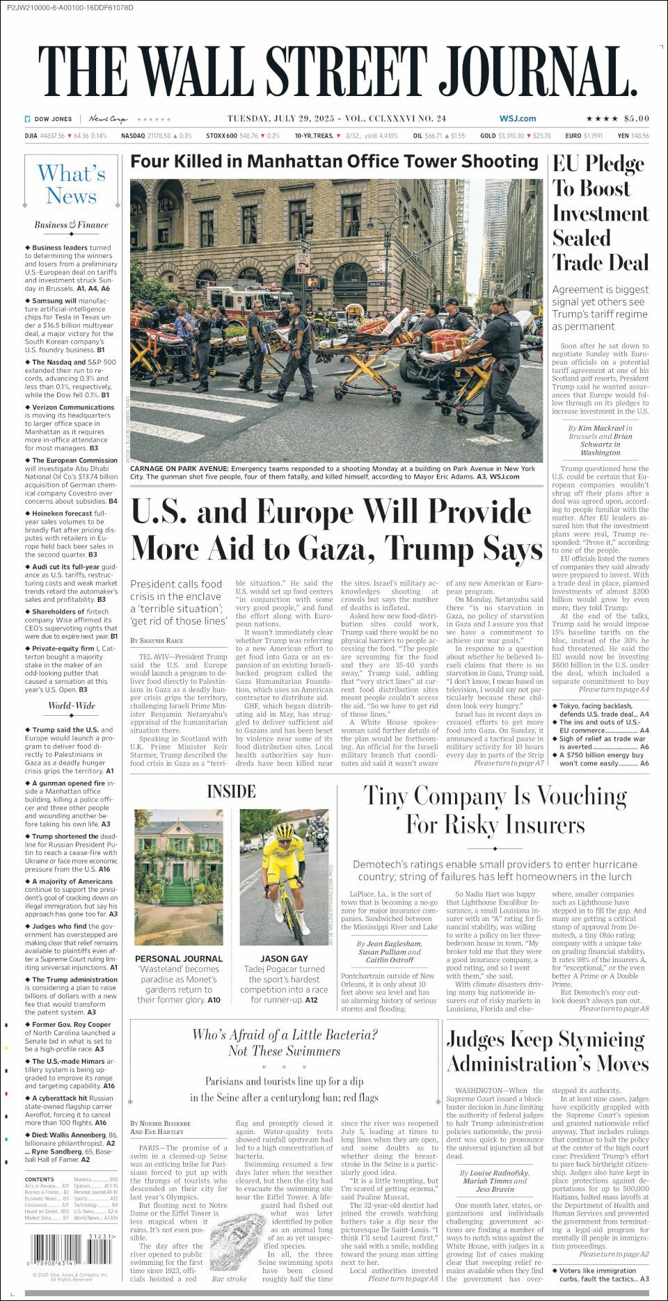 The Wall Street Journal, edición del martes 29 de julio de 2025 The Wall Street Journal, edición del martes 29 de julio de 2025