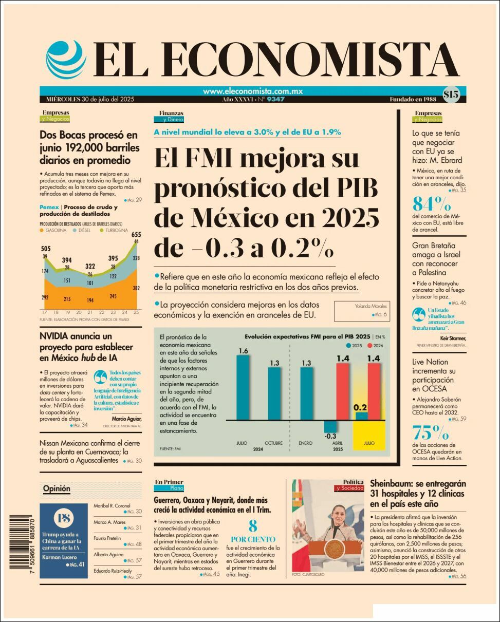 El Economista, edición del miércoles 30 de julio de 2025 El Economista, edición del miércoles 30 de julio de 2025
