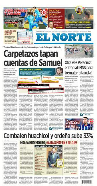 El Norte, edición del miércoles 30 de julio de 2025 El Norte, edición del miércoles 30 de julio de 2025