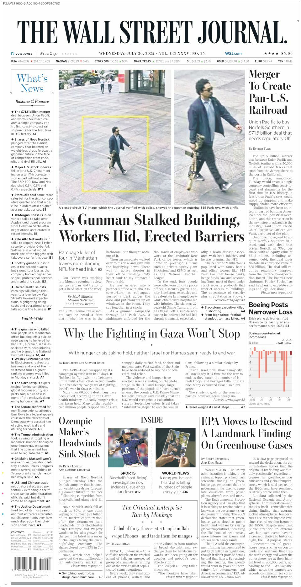 The Wall Street Journal, edición del miércoles 30 de julio de 2025 The Wall Street Journal, edición del miércoles 30 de julio de 2025