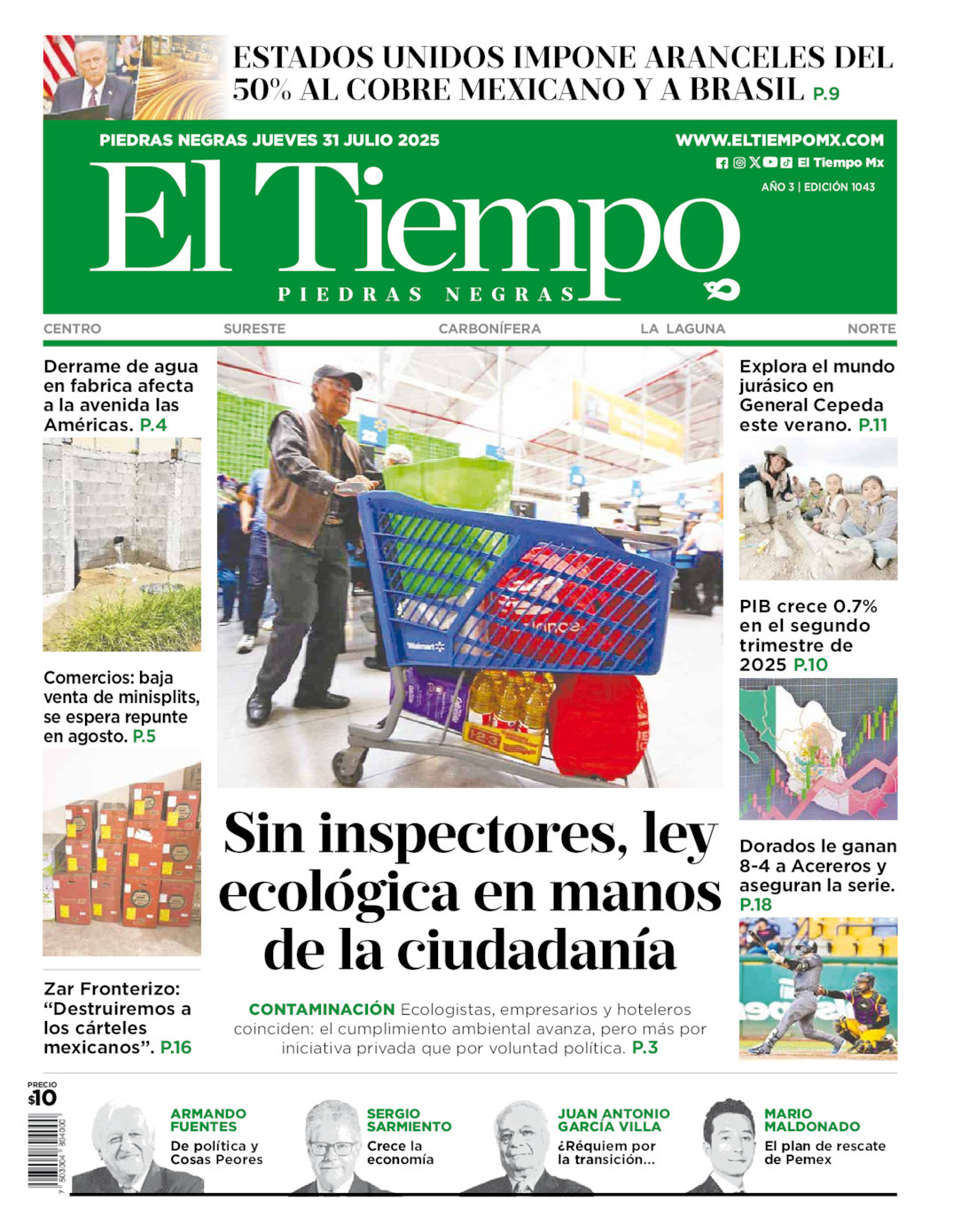 El Tiempo Piedras Negras, edición del jueves 31 de julio de 2025 El Tiempo Piedras Negras, edición del jueves 31 de julio de 2025