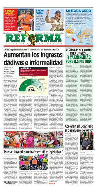 Reforma, edición del jueves 31 de julio de 2025 Reforma, edición del jueves 31 de julio de 2025