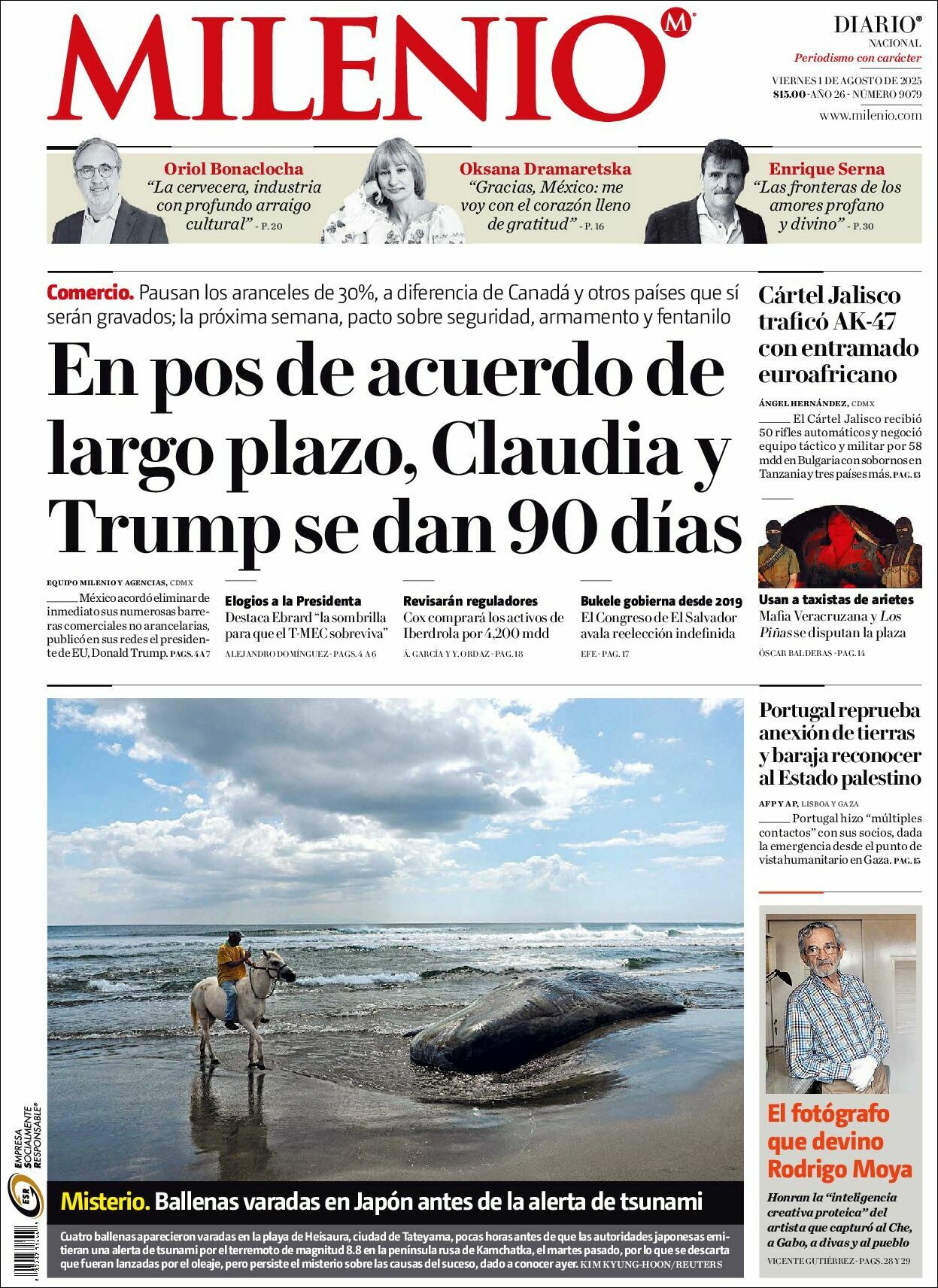 Milenio, edición del viernes 01 de agosto de 2025