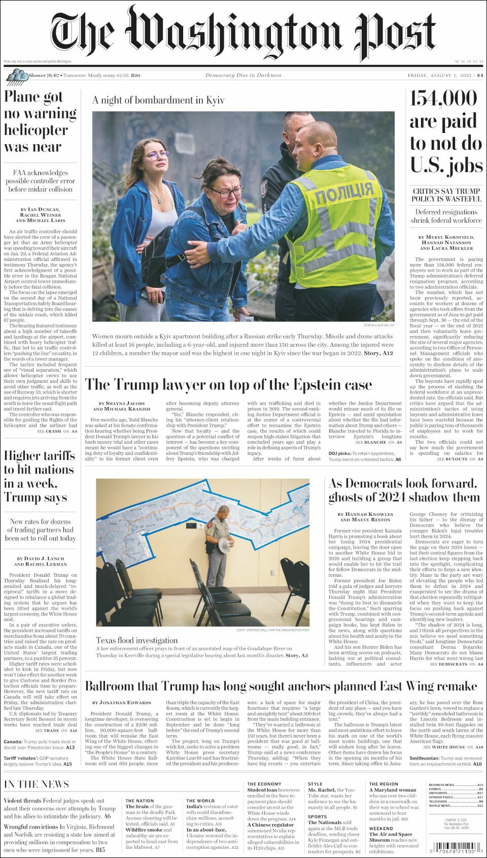 The Washington Post, edición del viernes 01 de agosto de 2025