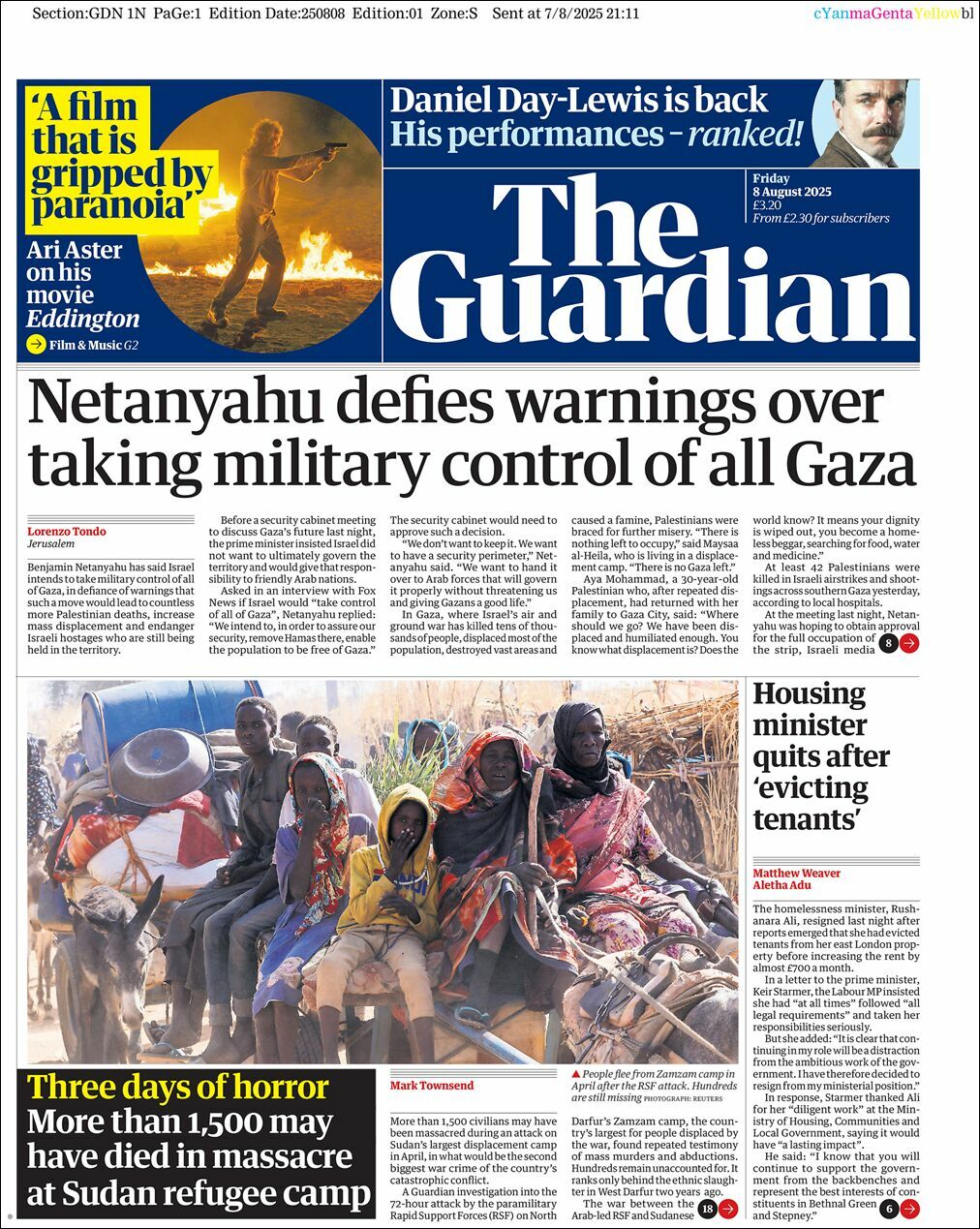 The Guardian, edición del viernes 08 de agosto de 2025