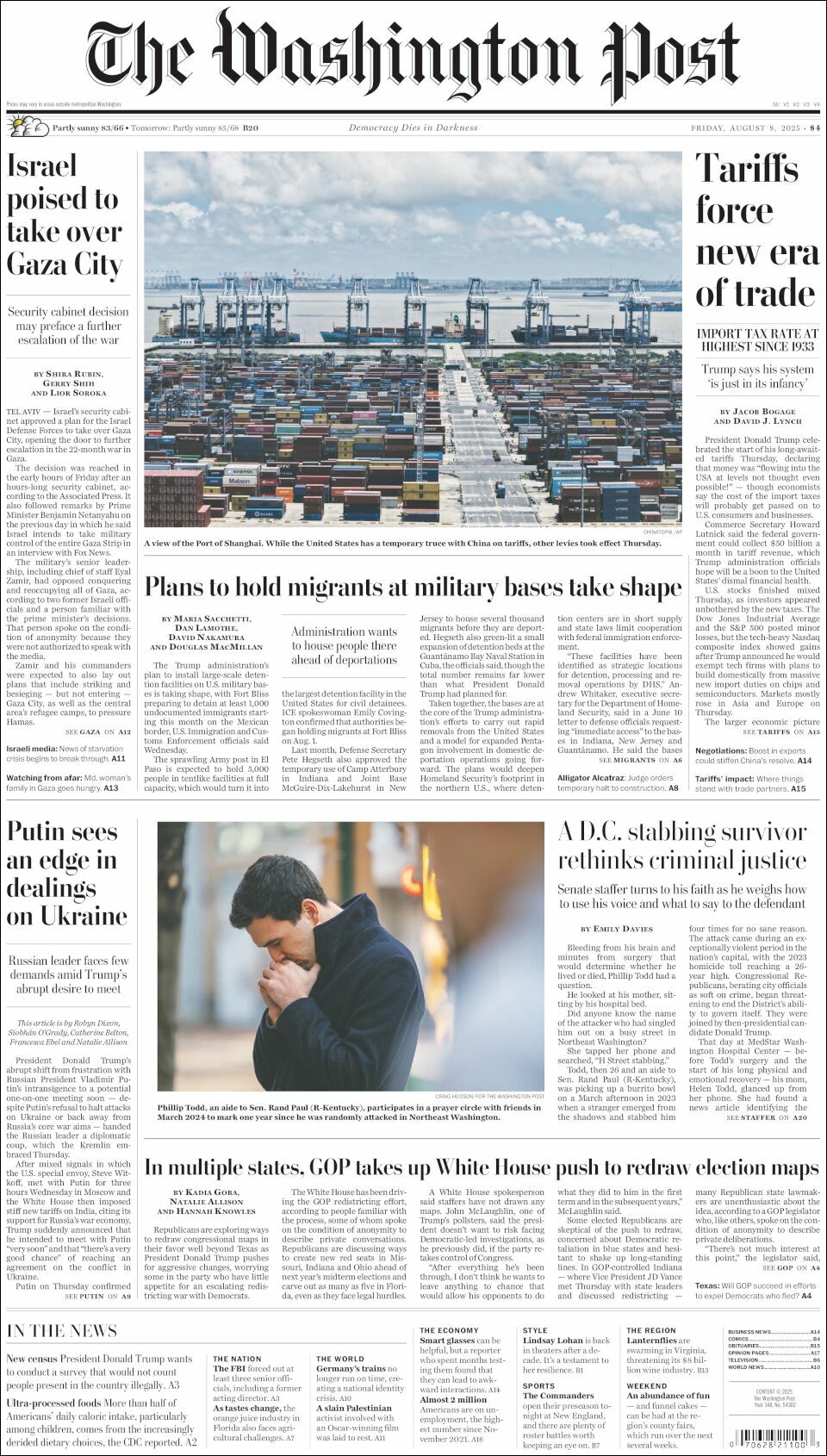 The Washington Post, edición del viernes 08 de agosto de 2025