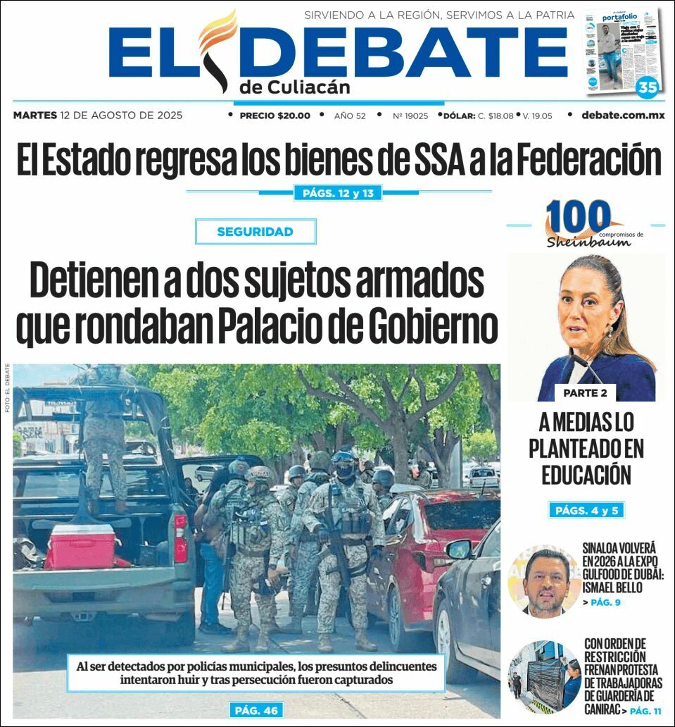 El Debate Culiacán, edición del martes 12 de agosto de 2025 El Debate Culiacán, edición del martes 12 de agosto de 2025