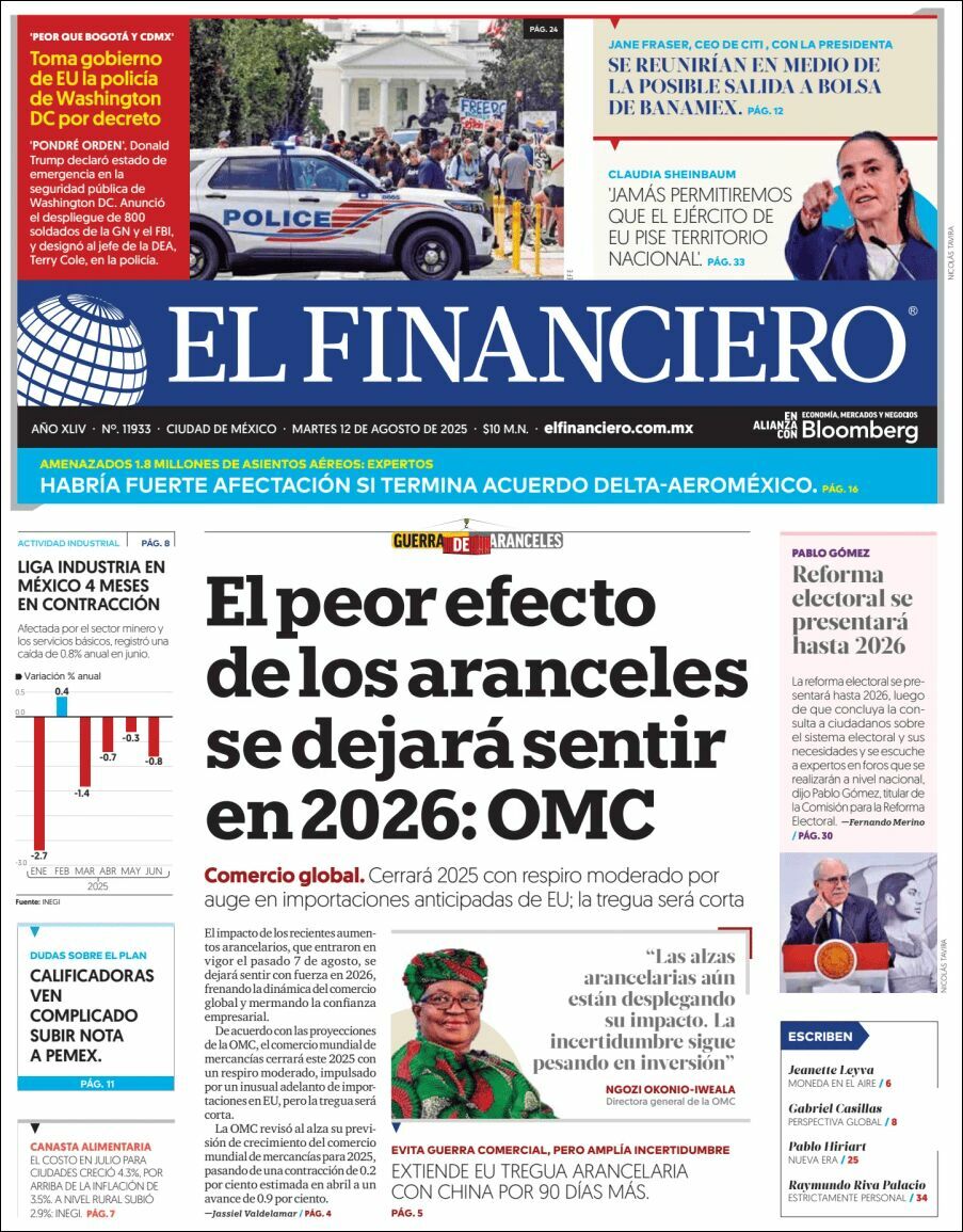 El Financiero, edición del martes 12 de agosto de 2025 El Financiero, edición del martes 12 de agosto de 2025