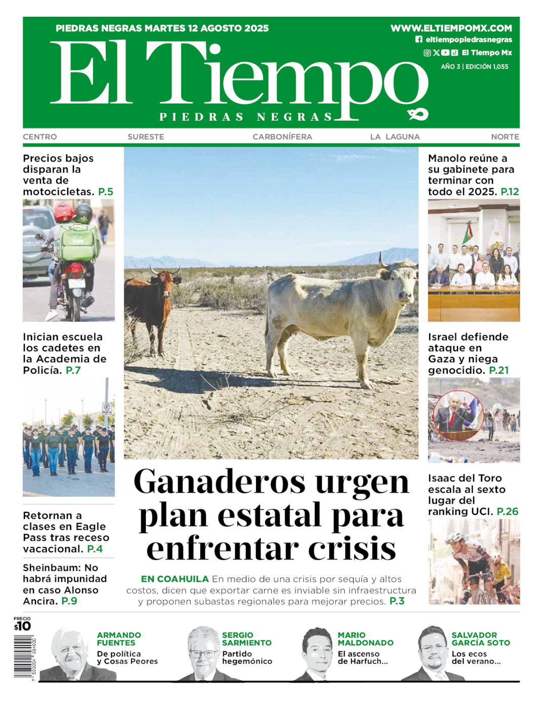 El Tiempo Piedras Negras, edición del martes 12 de agosto de 2025 El Tiempo Piedras Negras, edición del martes 12 de agosto de 2025