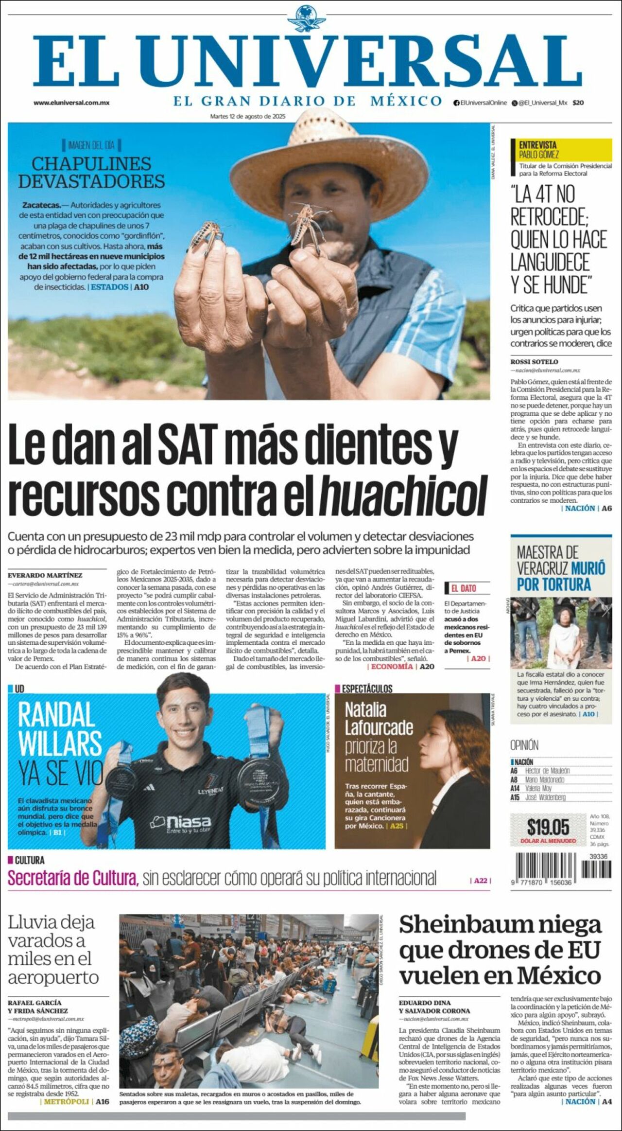 El Universal, edición del martes 12 de agosto de 2025 El Universal, edición del martes 12 de agosto de 2025