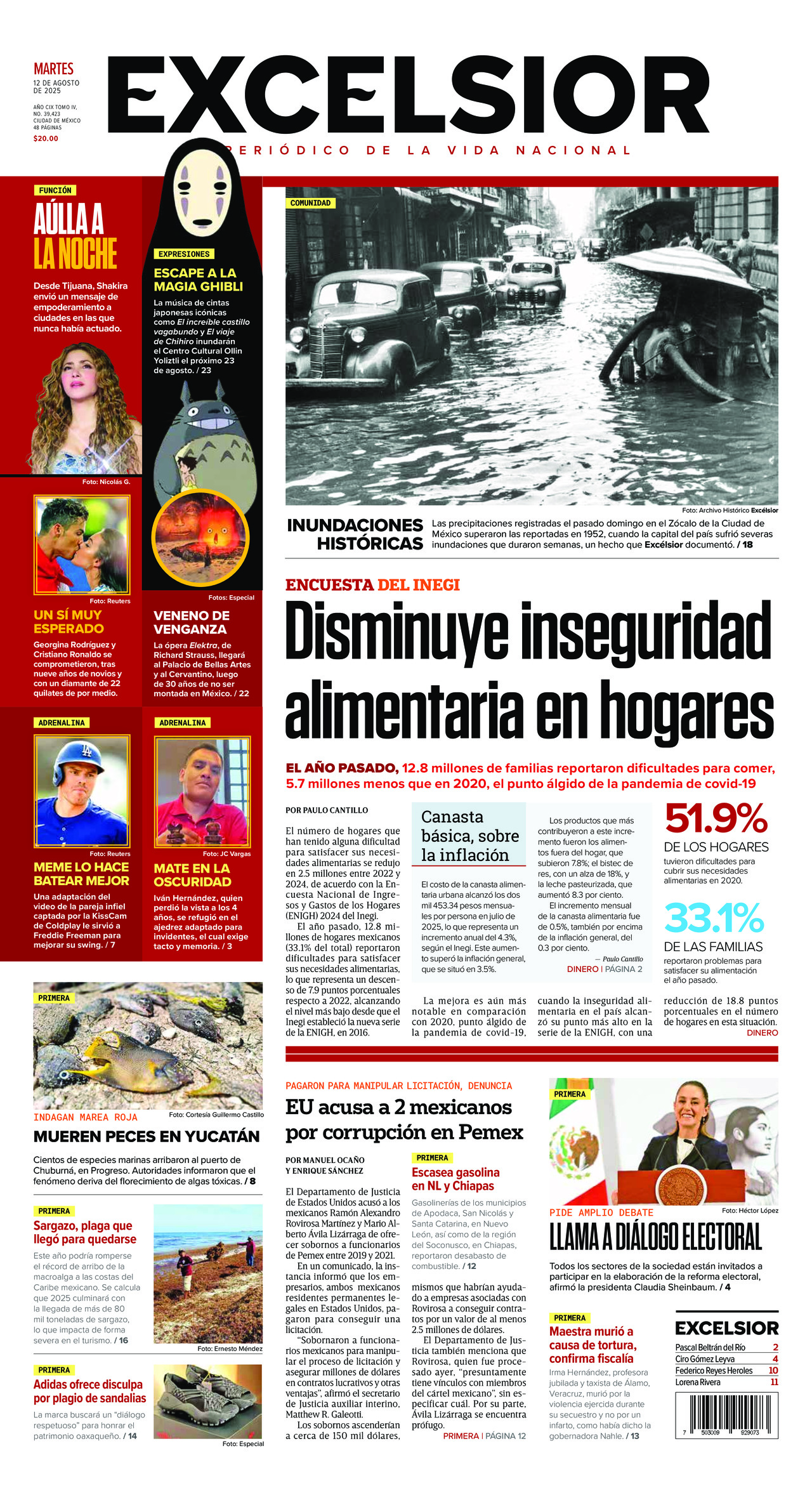 Excelsior, edición del martes 12 de agosto de 2025 Excelsior, edición del martes 12 de agosto de 2025