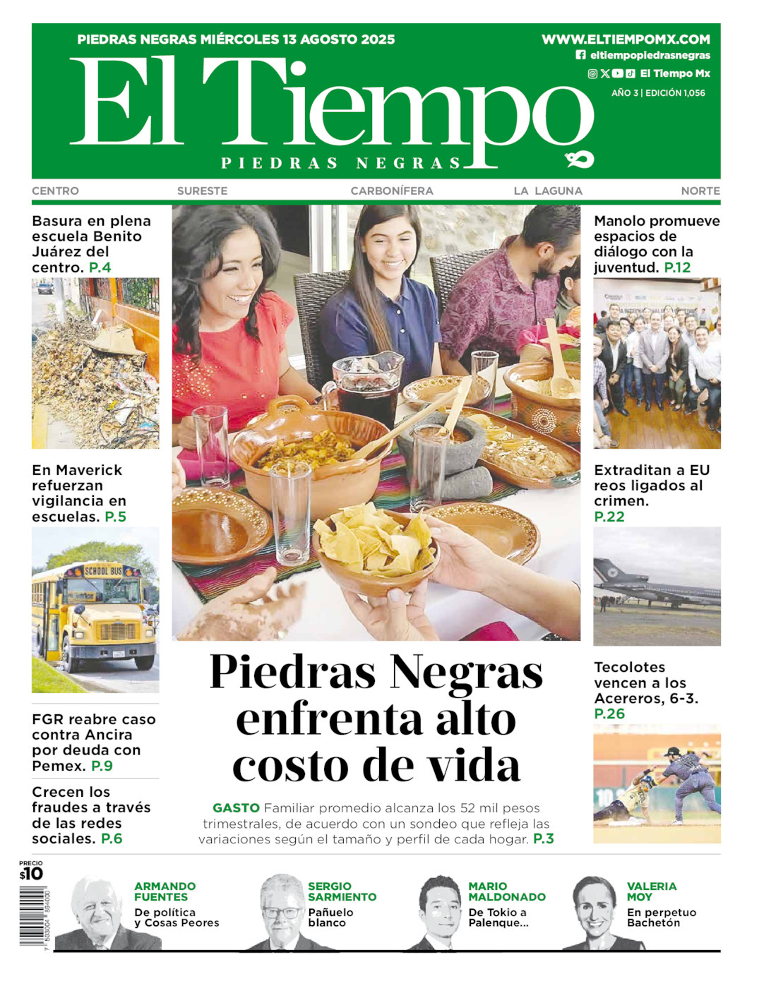 El Tiempo Piedras Negras, edición del miércoles 13 de agosto de 2025 El Tiempo Piedras Negras, edición del miércoles 13 de agosto de 2025
