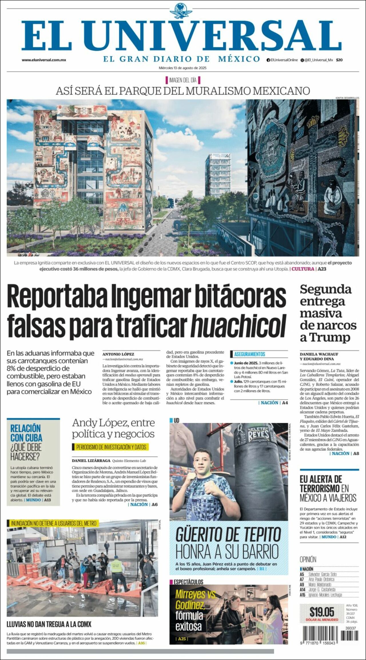 El Universal, edición del miércoles 13 de agosto de 2025 El Universal, edición del miércoles 13 de agosto de 2025