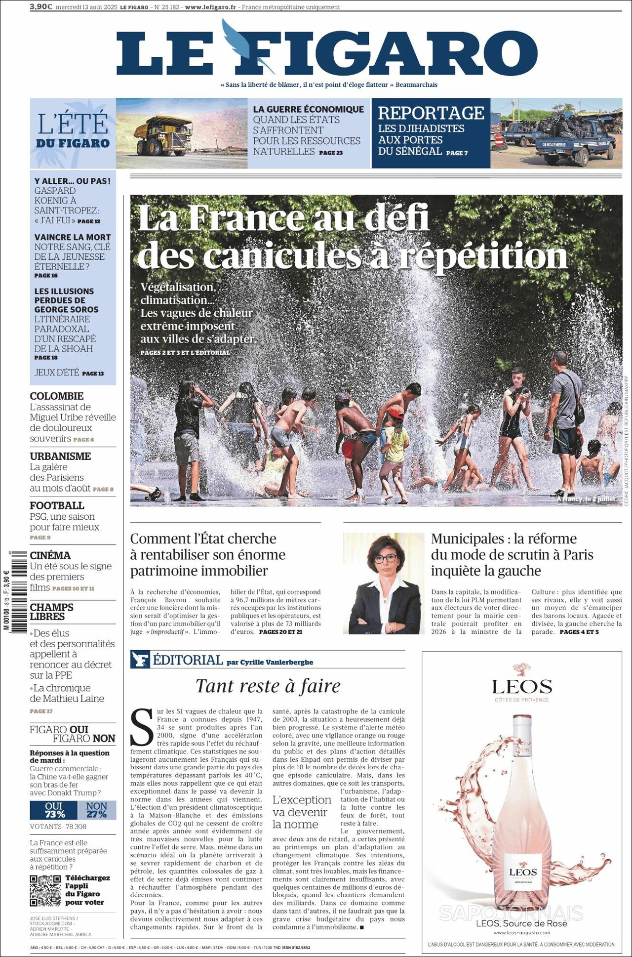 Le Figaro, edición del miércoles 13 de agosto de 2025 Le Figaro, edición del miércoles 13 de agosto de 2025
