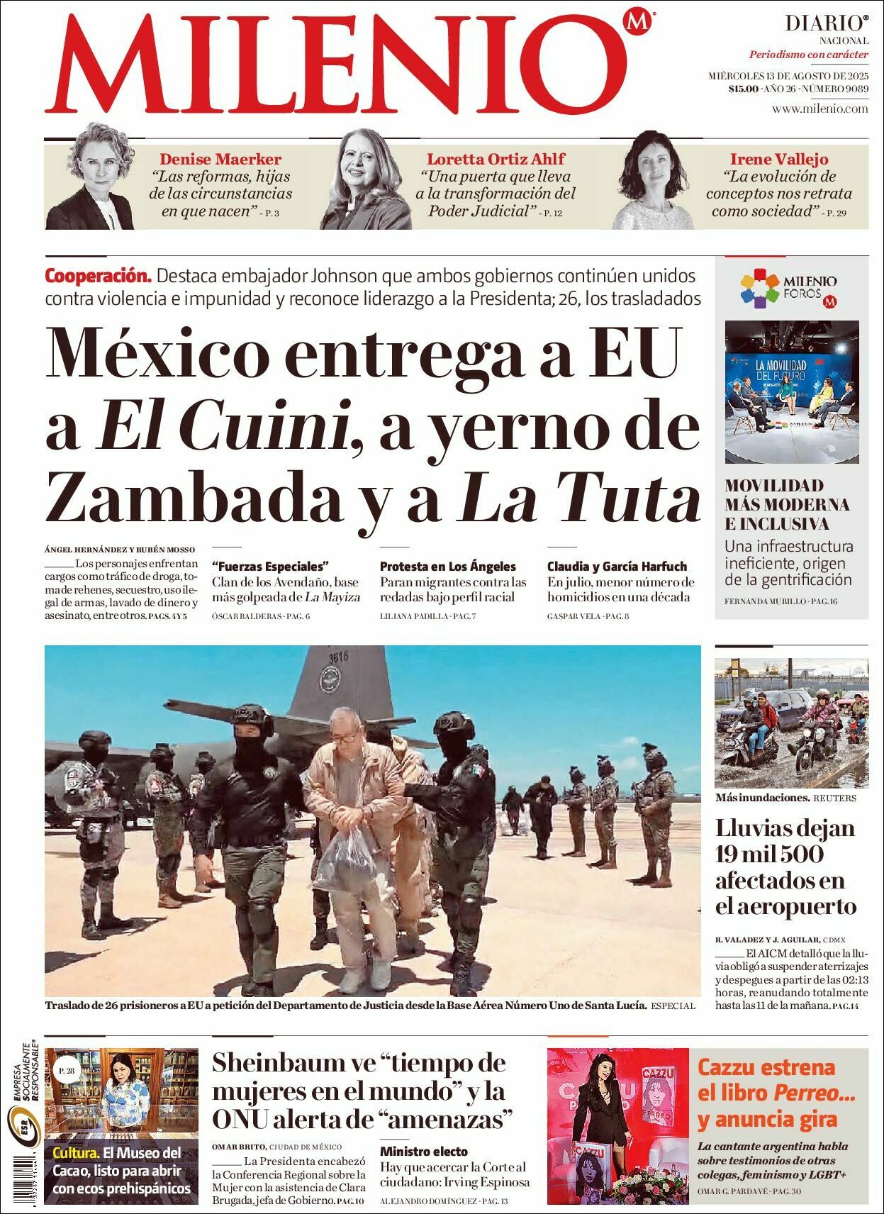 Milenio, edición del miércoles 13 de agosto de 2025 Milenio, edición del miércoles 13 de agosto de 2025