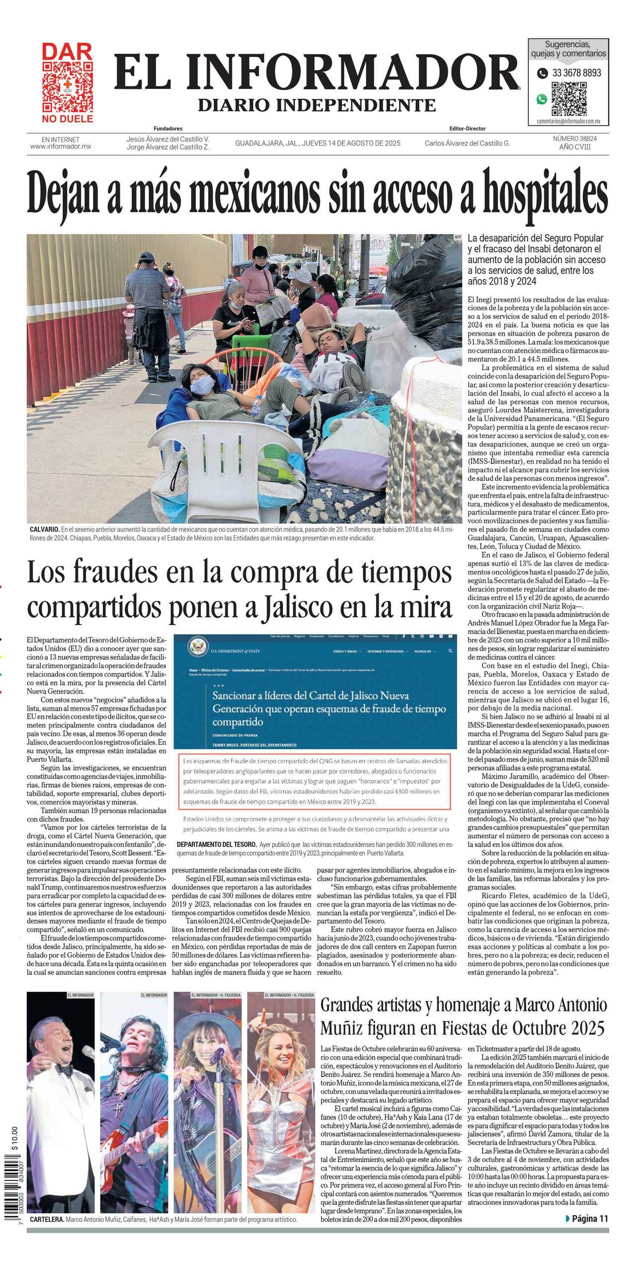 El Informador, edición del jueves 14 de agosto de 2025 El Informador, edición del jueves 14 de agosto de 2025