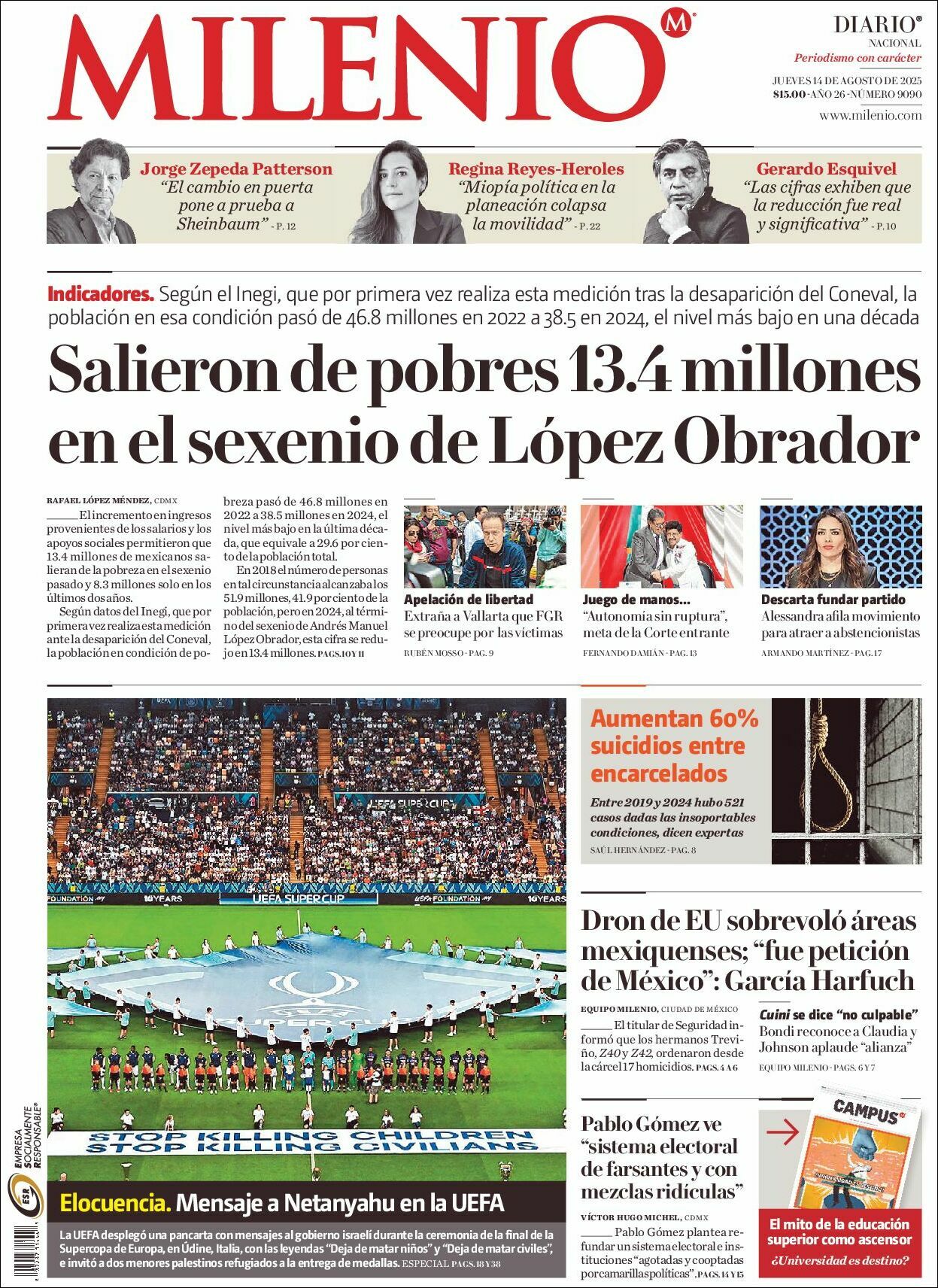 Milenio, edición del jueves 14 de agosto de 2025 Milenio, edición del jueves 14 de agosto de 2025