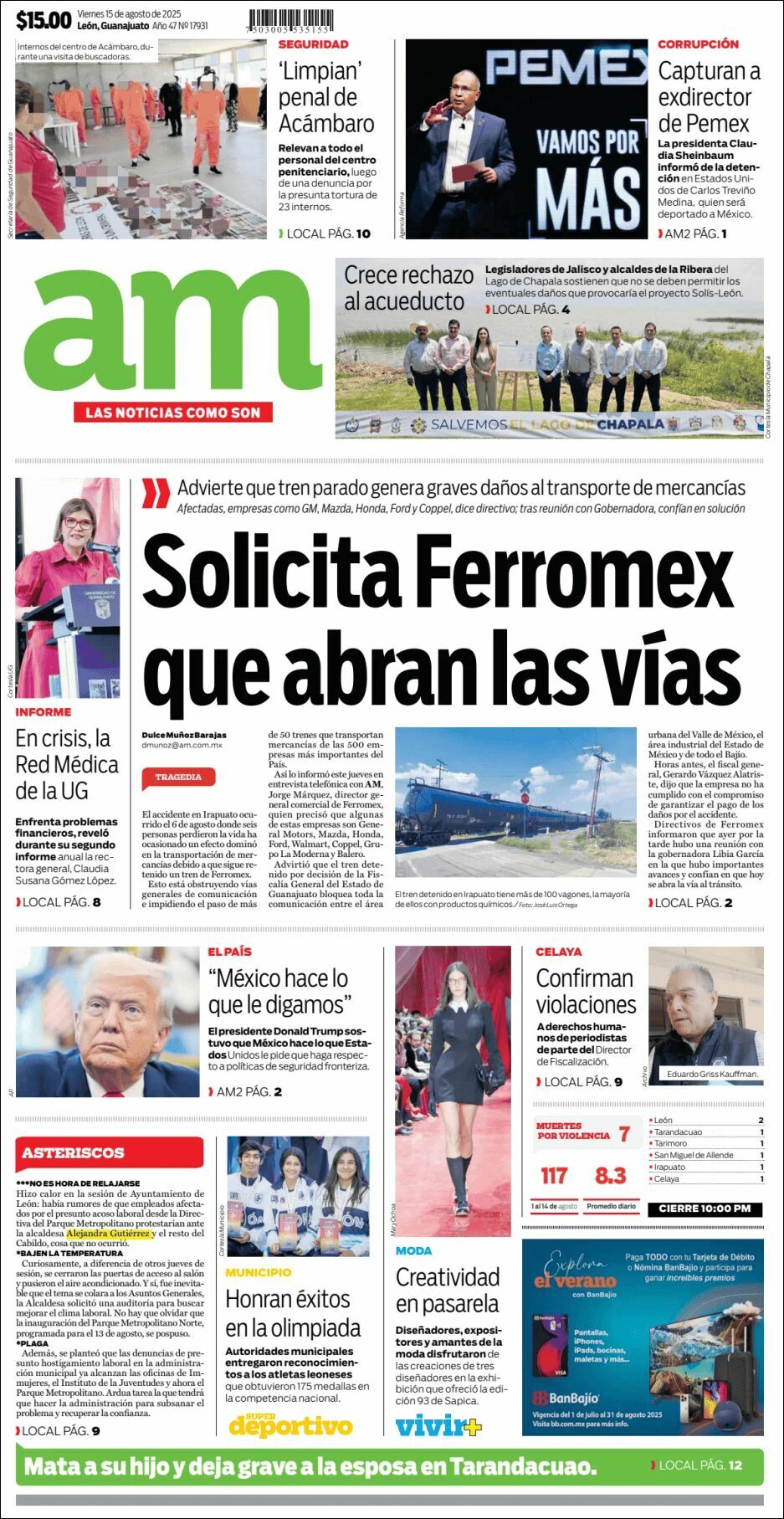 AM de León, edición del viernes 15 de agosto de 2025 AM de León, edición del viernes 15 de agosto de 2025