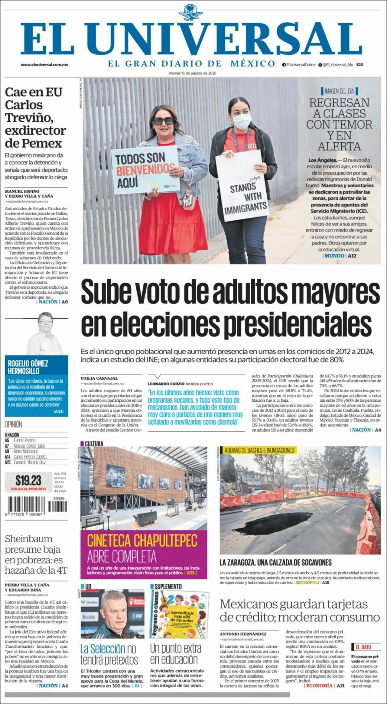 El Universal, edición del viernes 15 de agosto de 2025 El Universal, edición del viernes 15 de agosto de 2025