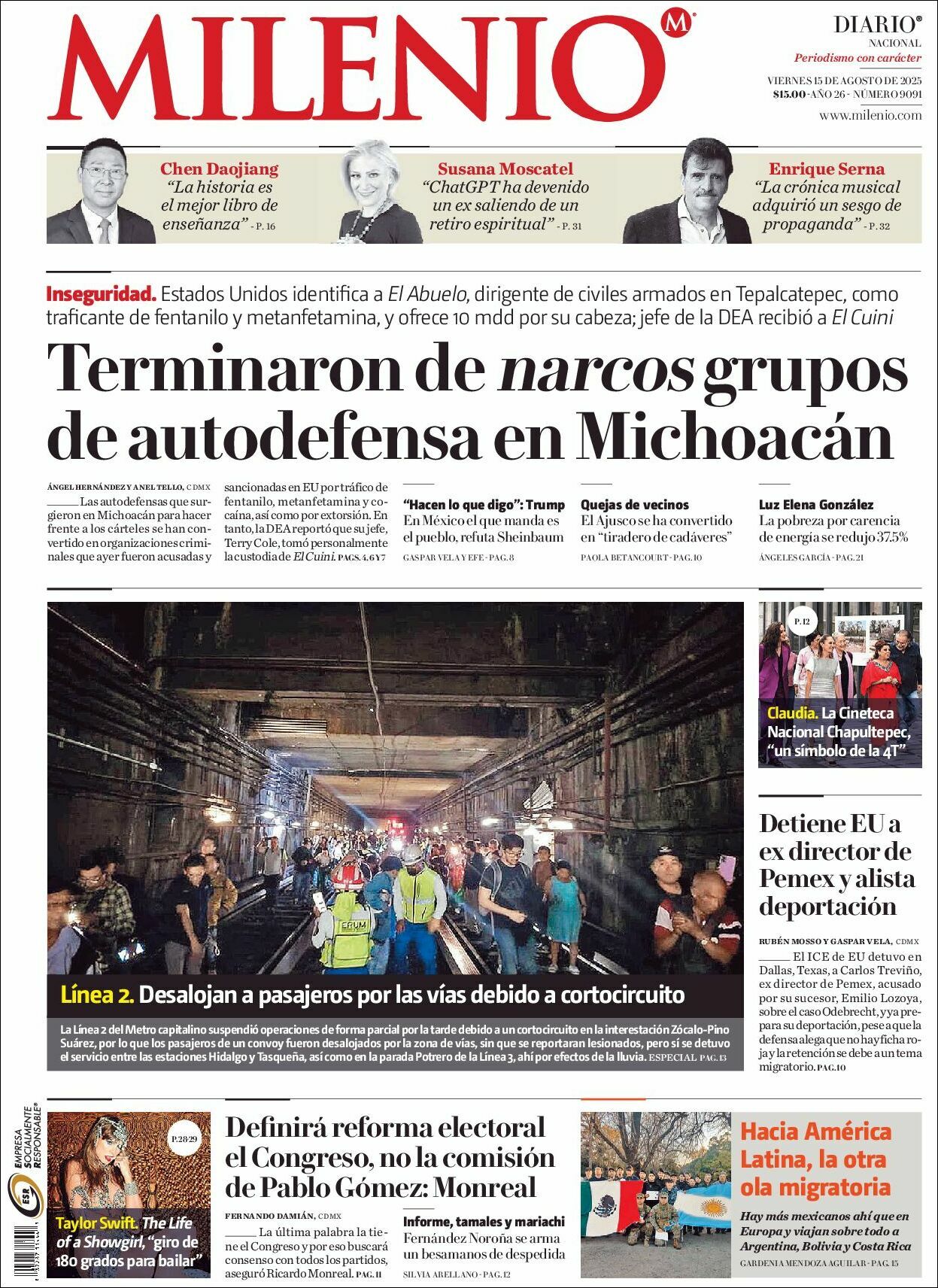 Milenio, edición del viernes 15 de agosto de 2025 Milenio, edición del viernes 15 de agosto de 2025
