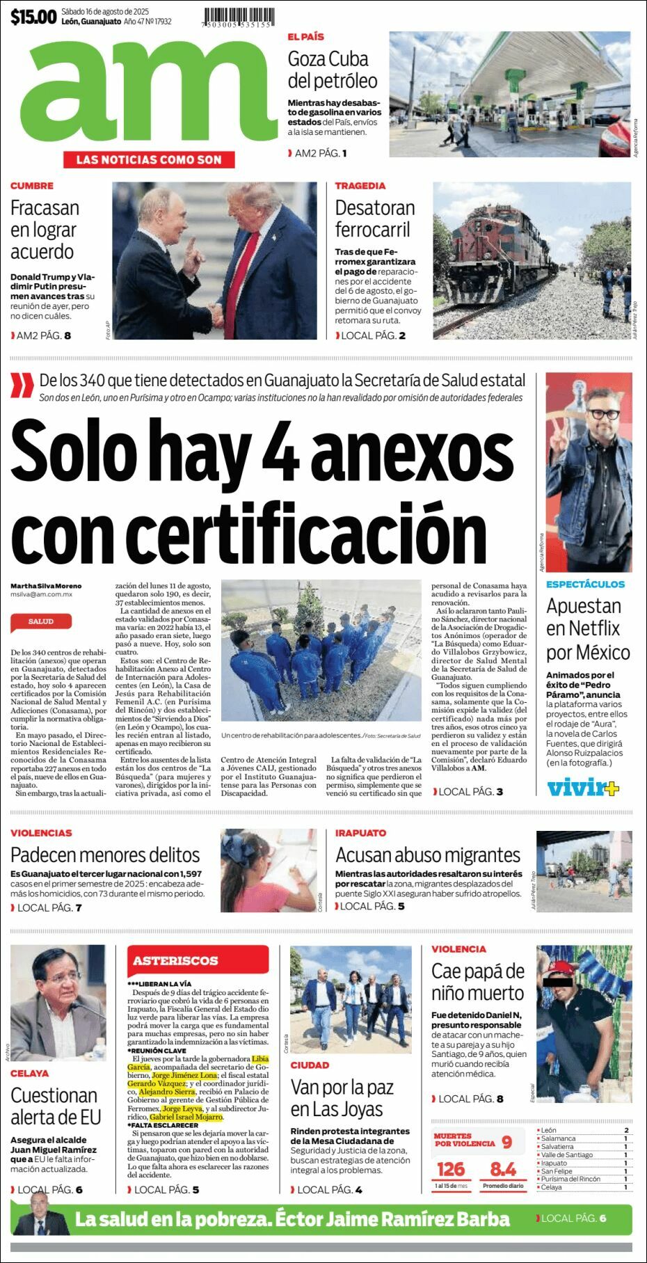 AM de León, edición del sábado 16 de agosto de 2025 AM de León, edición del sábado 16 de agosto de 2025