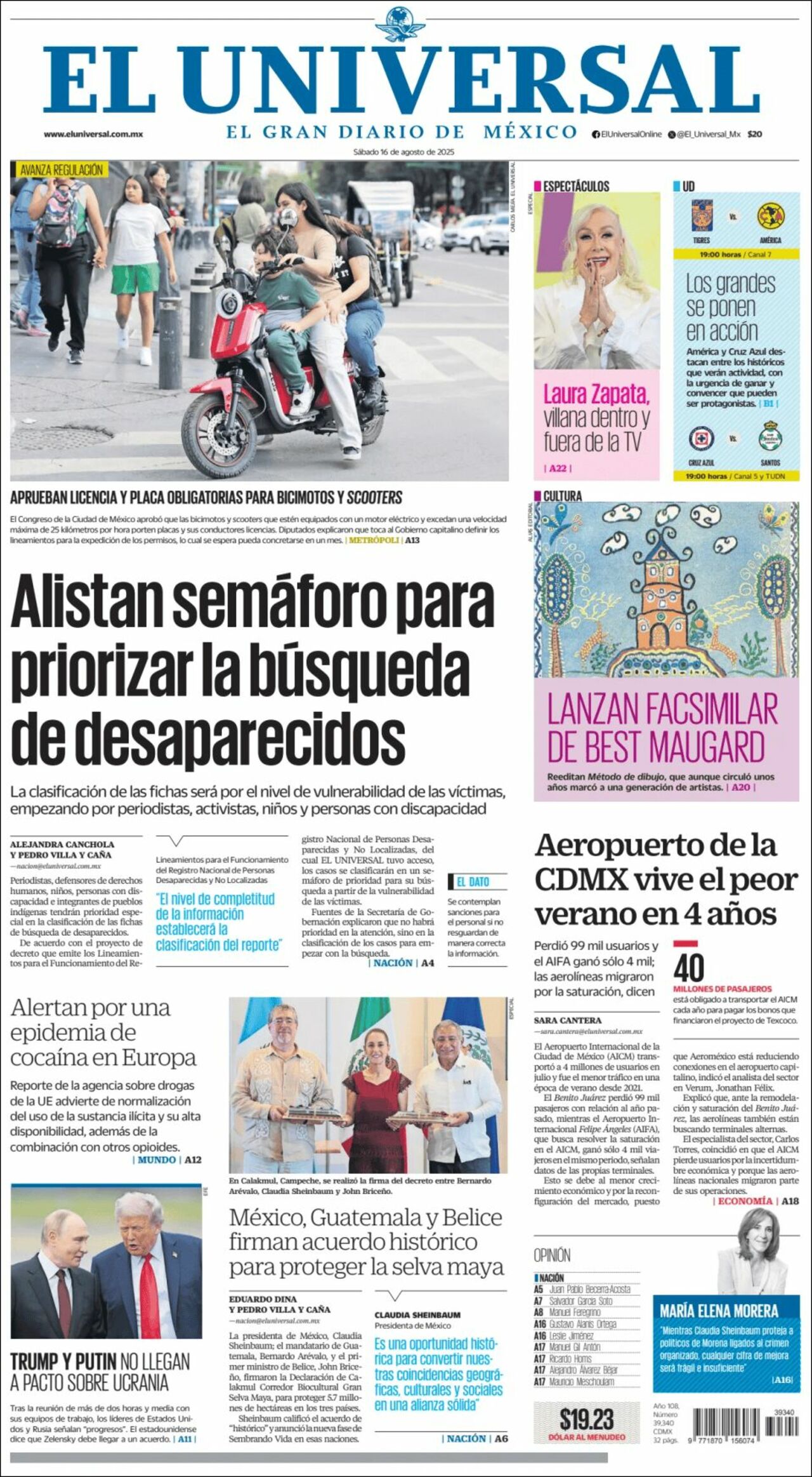 El Universal, edición del sábado 16 de agosto de 2025 El Universal, edición del sábado 16 de agosto de 2025