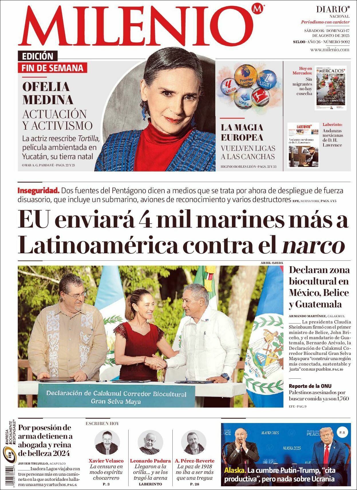 Milenio, edición del sábado 16 de agosto de 2025 Milenio, edición del sábado 16 de agosto de 2025