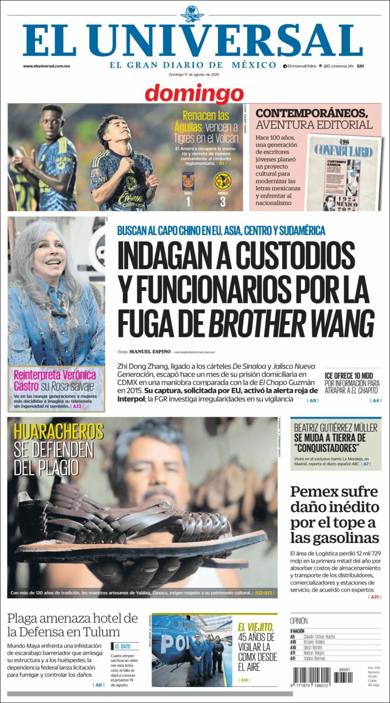 El Universal, edición del domingo 17 de agosto de 2025 El Universal, edición del domingo 17 de agosto de 2025