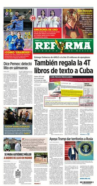 Reforma, edición del domingo 17 de agosto de 2025 Reforma, edición del domingo 17 de agosto de 2025