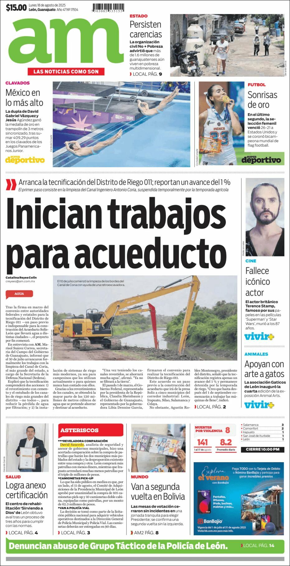 AM de León, edición del lunes 18 de agosto de 2025 AM de León, edición del lunes 18 de agosto de 2025