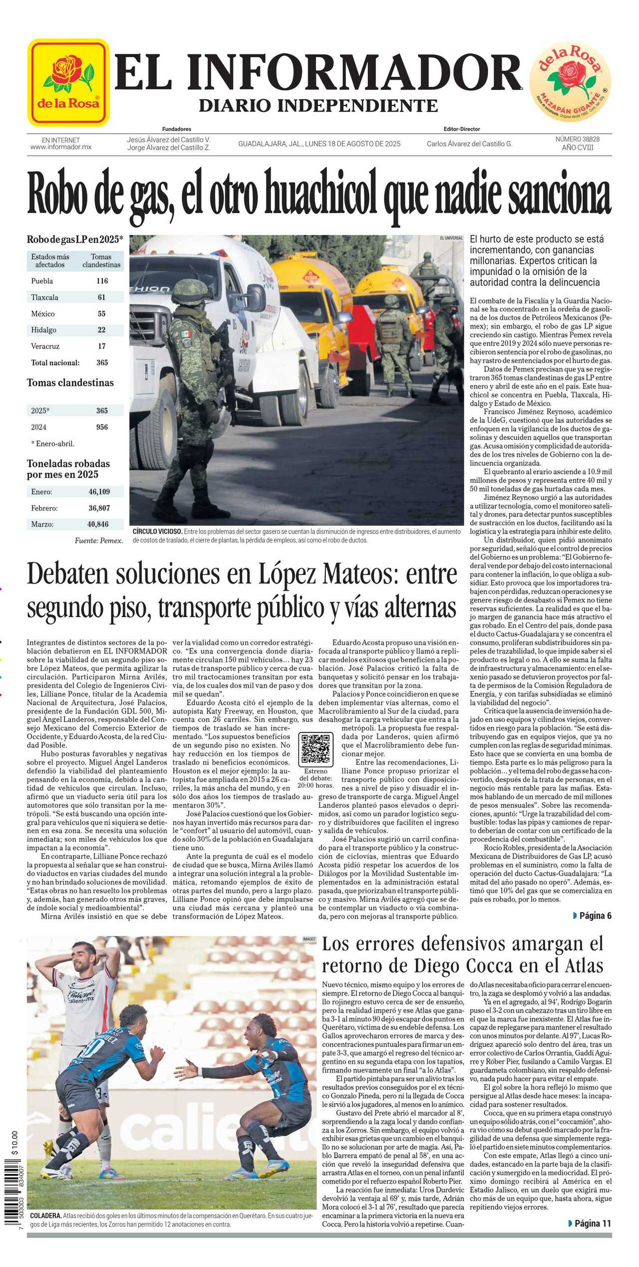 El Informador, edición del lunes 18 de agosto de 2025 El Informador, edición del lunes 18 de agosto de 2025