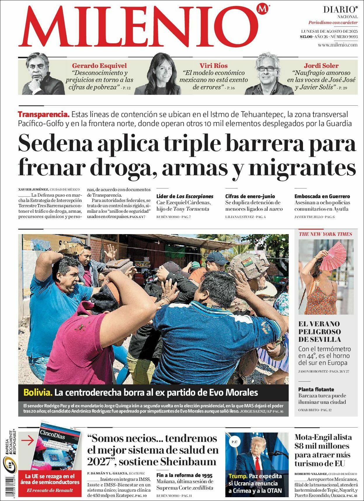 Milenio, edición del lunes 18 de agosto de 2025 Milenio, edición del lunes 18 de agosto de 2025