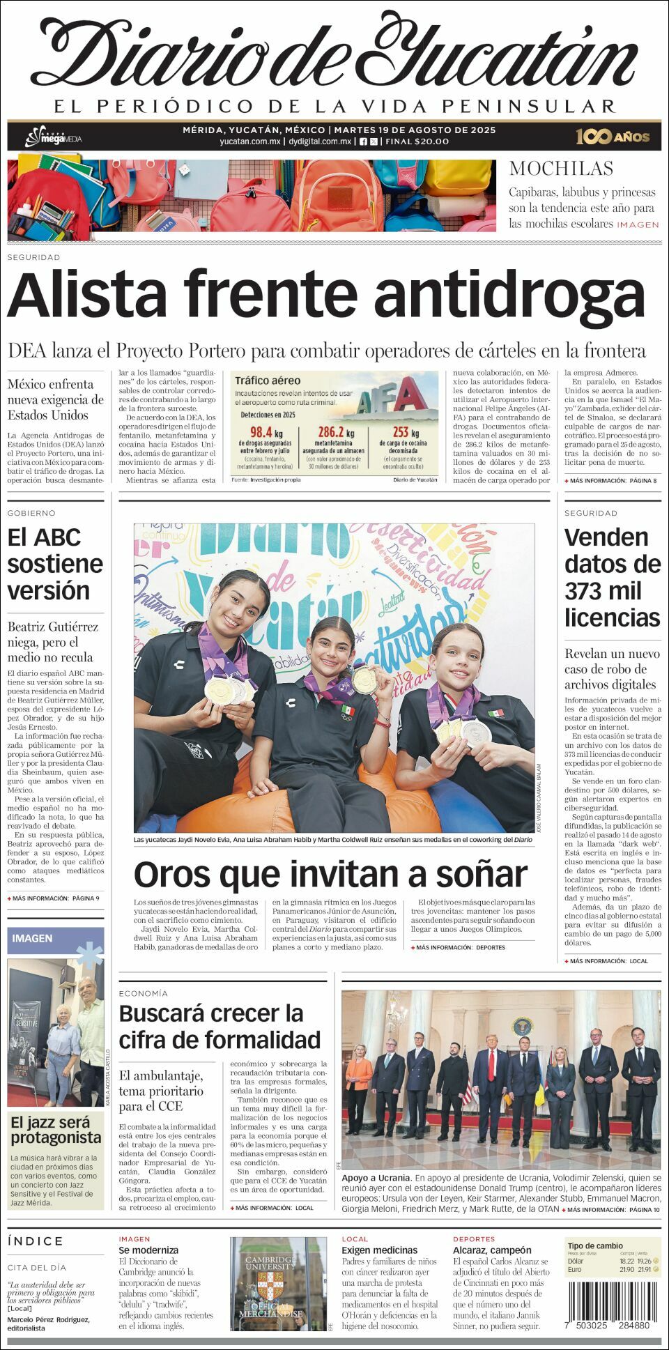 El Diario de Yucatán, edición del martes 19 de agosto de 2025 El Diario de Yucatán, edición del martes 19 de agosto de 2025