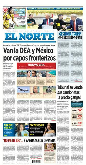 El Norte, edición del martes 19 de agosto de 2025 El Norte, edición del martes 19 de agosto de 2025