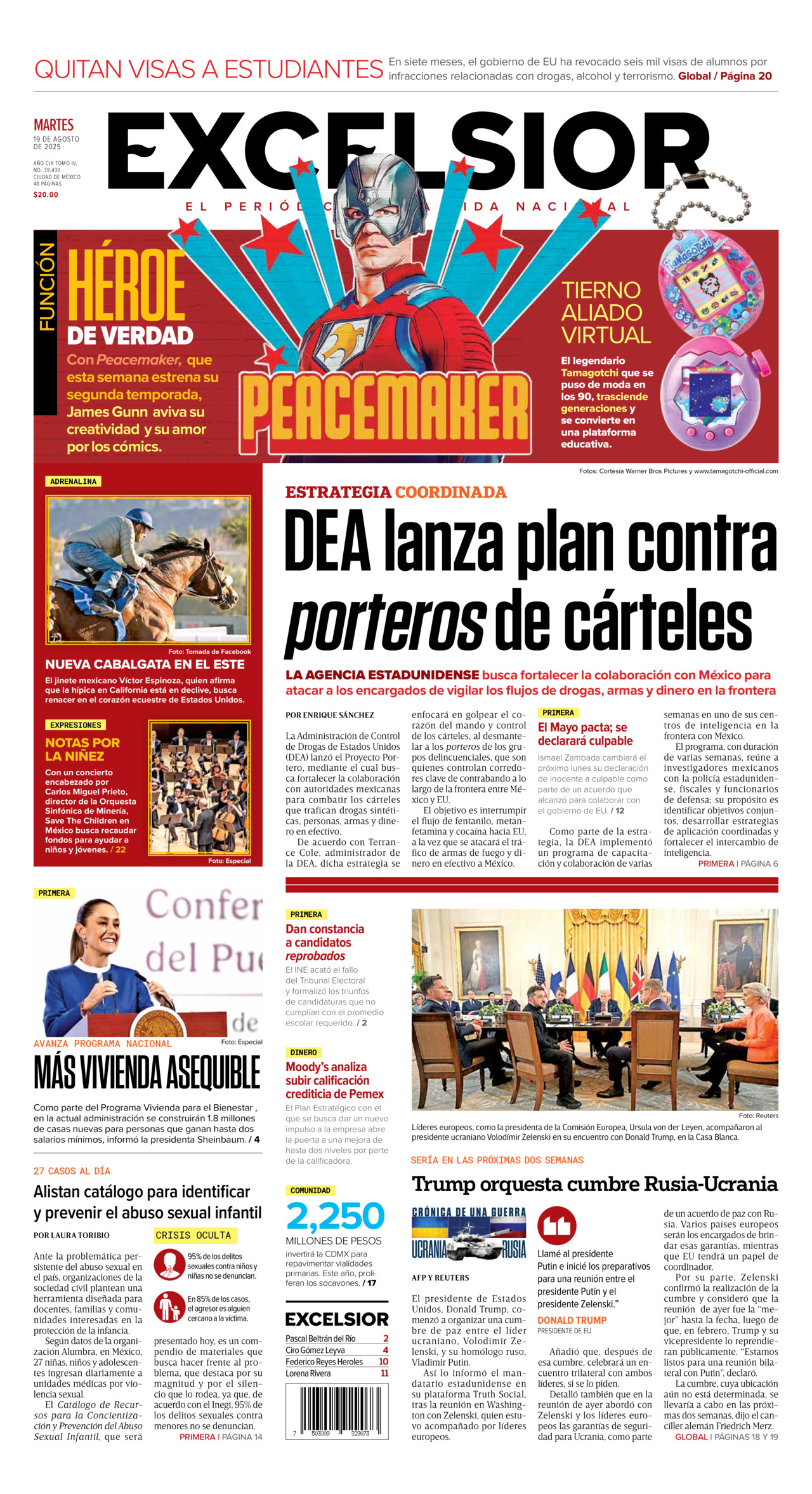 Excelsior, edición del martes 19 de agosto de 2025 Excelsior, edición del martes 19 de agosto de 2025