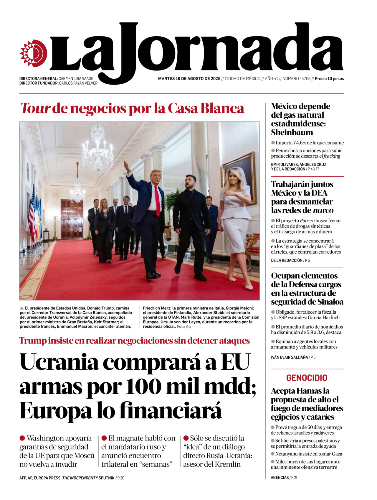 La Jornada, edición del martes 19 de agosto de 2025 La Jornada, edición del martes 19 de agosto de 2025