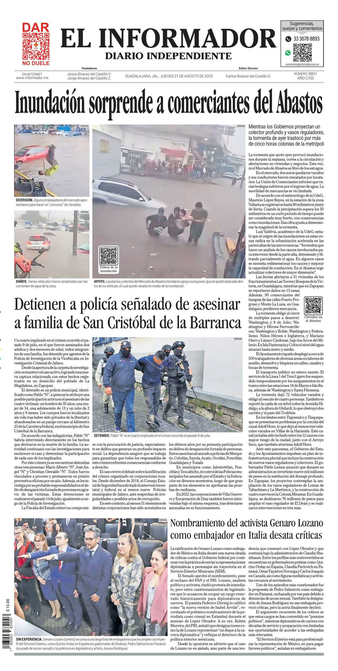 El Informador, edición del jueves 21 de agosto de 2025 El Informador, edición del jueves 21 de agosto de 2025