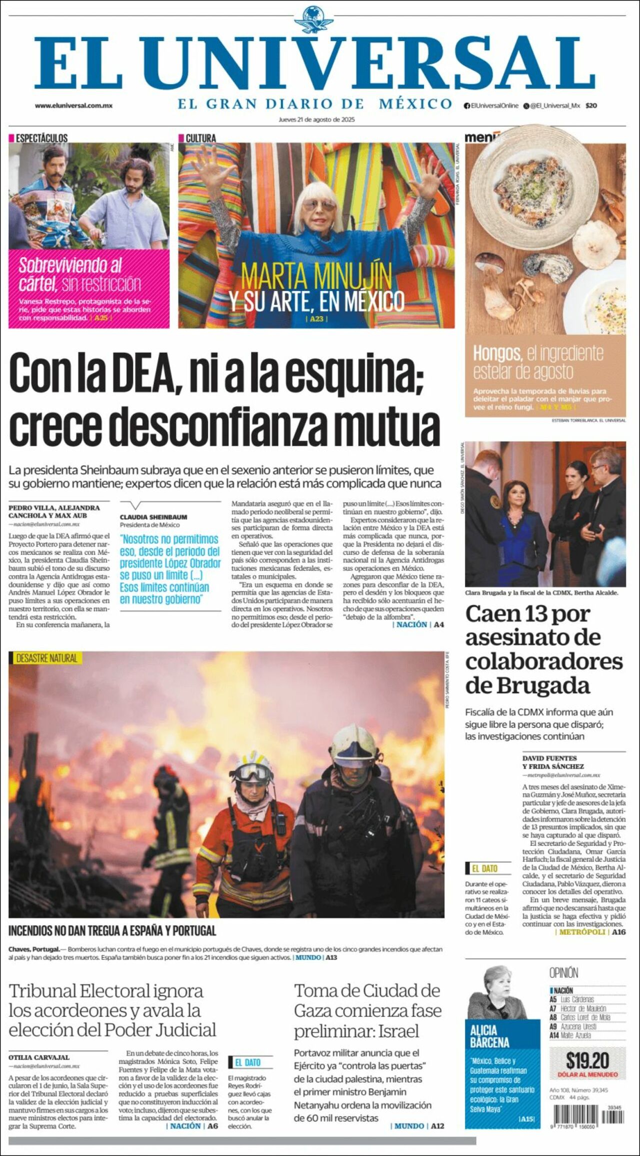 El Universal, edición del jueves 21 de agosto de 2025 El Universal, edición del jueves 21 de agosto de 2025