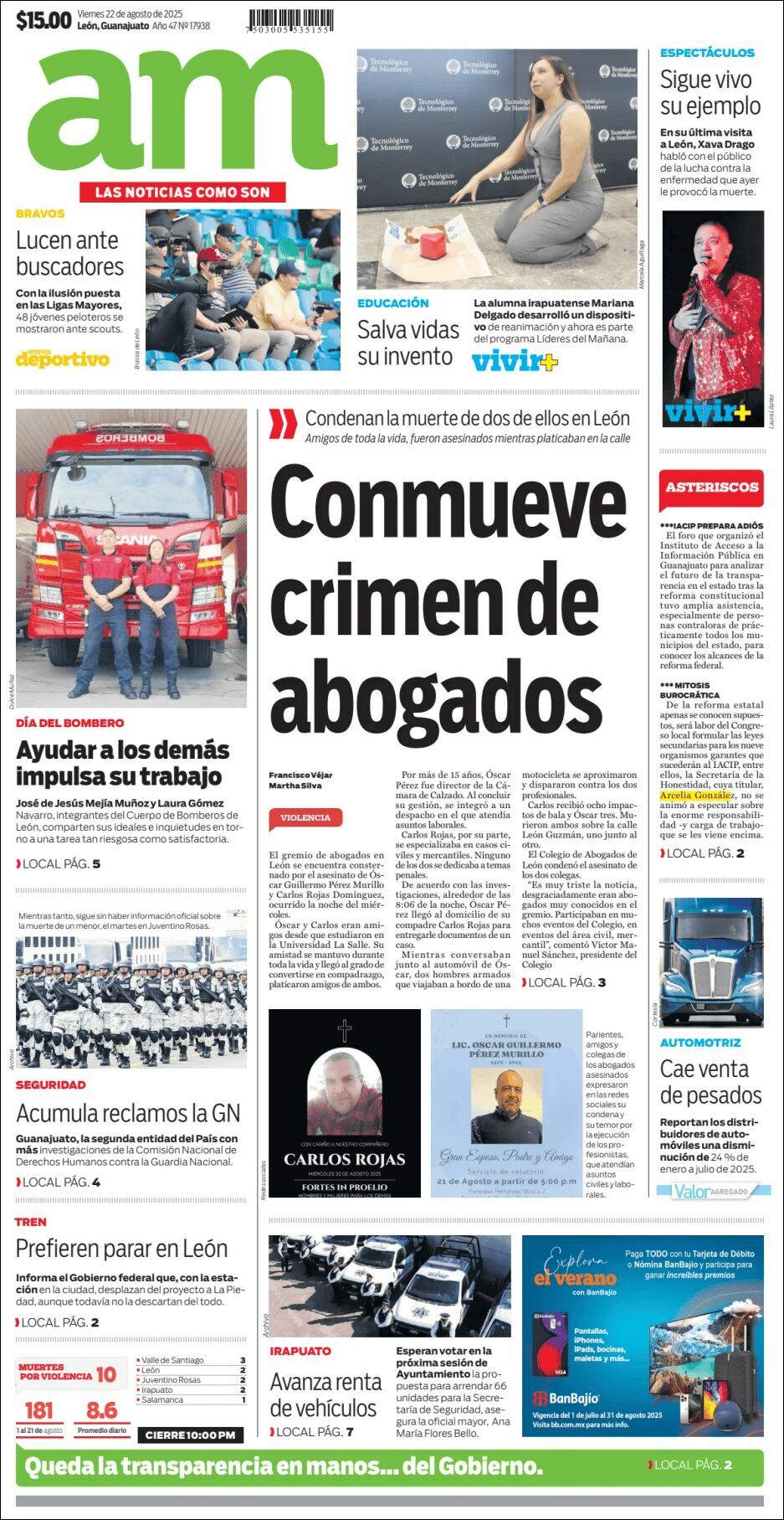 AM de León, edición del viernes 22 de agosto de 2025 AM de León, edición del viernes 22 de agosto de 2025