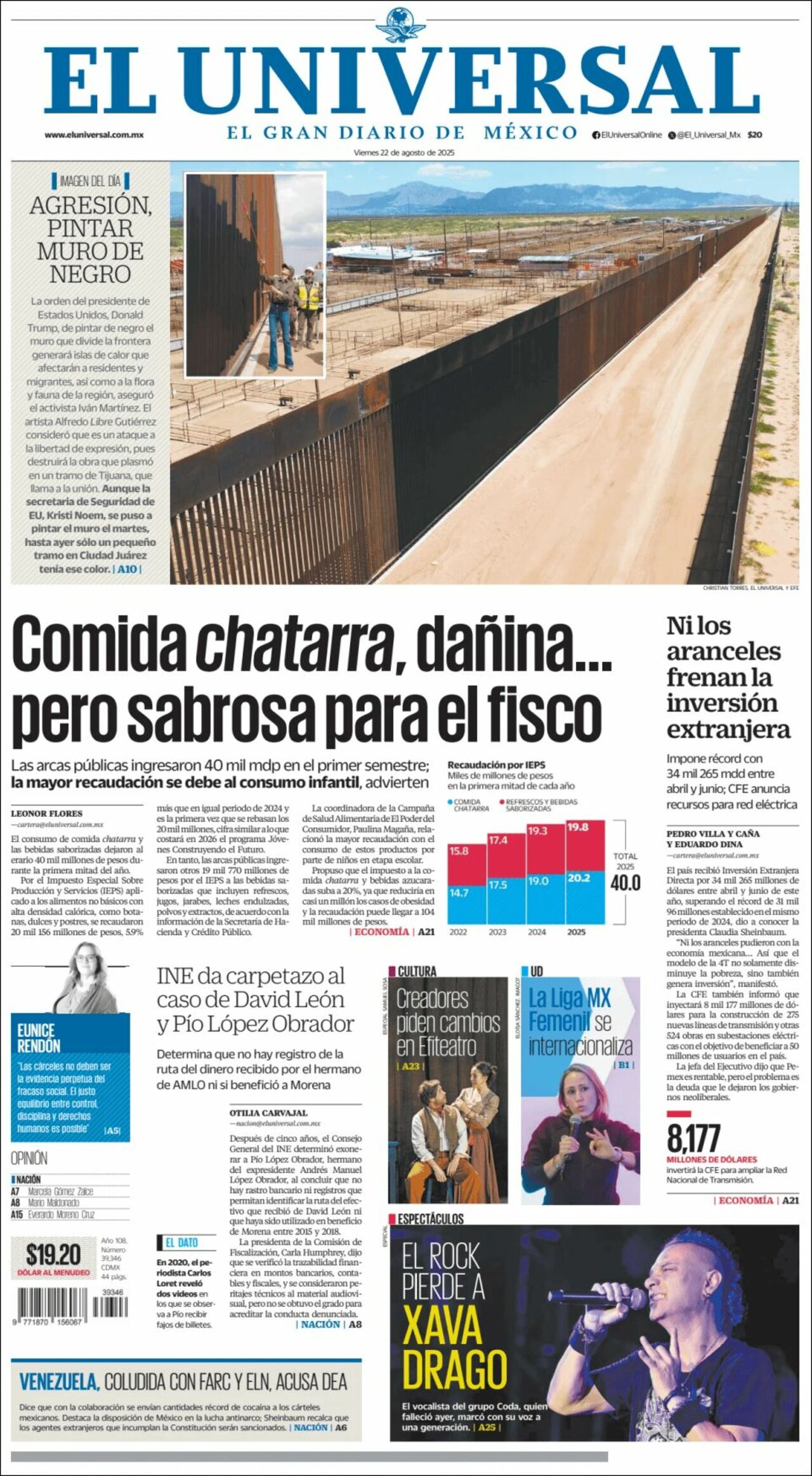El Universal, edición del viernes 22 de agosto de 2025 El Universal, edición del viernes 22 de agosto de 2025