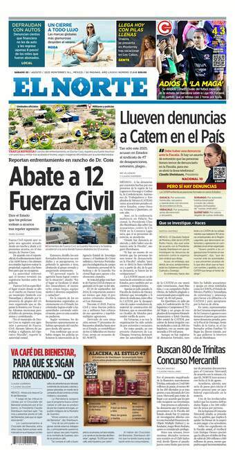 El Norte, edición del sábado 23 de agosto de 2025 El Norte, edición del sábado 23 de agosto de 2025