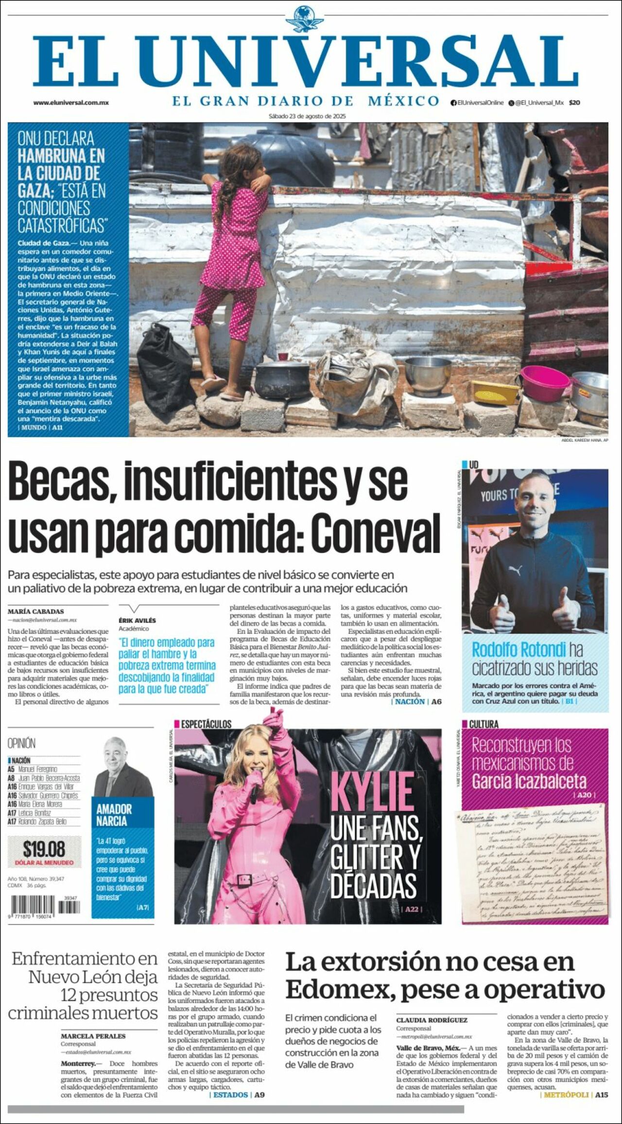 El Universal, edición del sábado 23 de agosto de 2025 El Universal, edición del sábado 23 de agosto de 2025