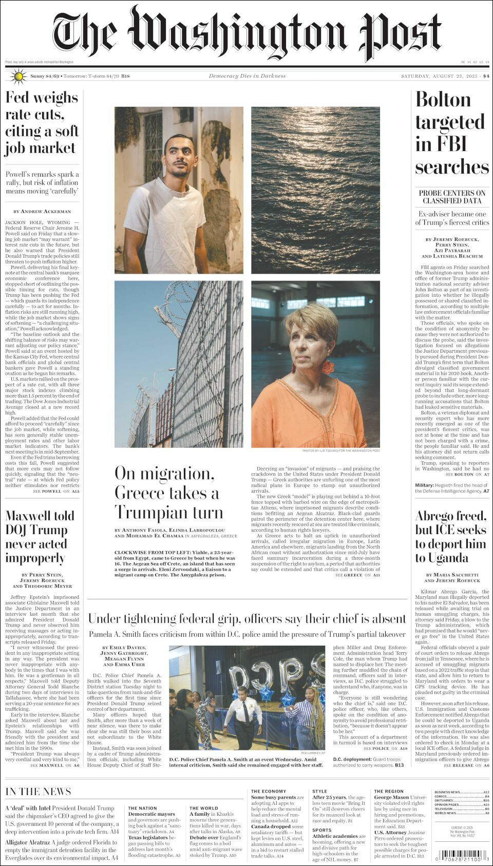 The Washington Post, edición del sábado 23 de agosto de 2025 The Washington Post, edición del sábado 23 de agosto de 2025