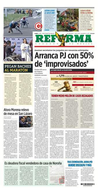 Reforma, edición del lunes 01 de septiembre de 2025