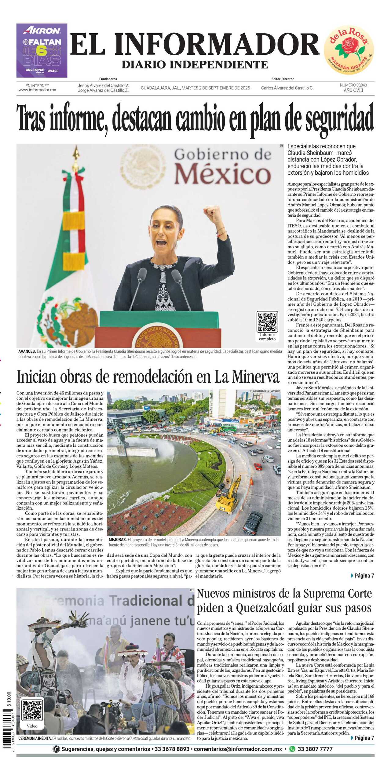El Informador, edición del martes 02 de septiembre de 2025