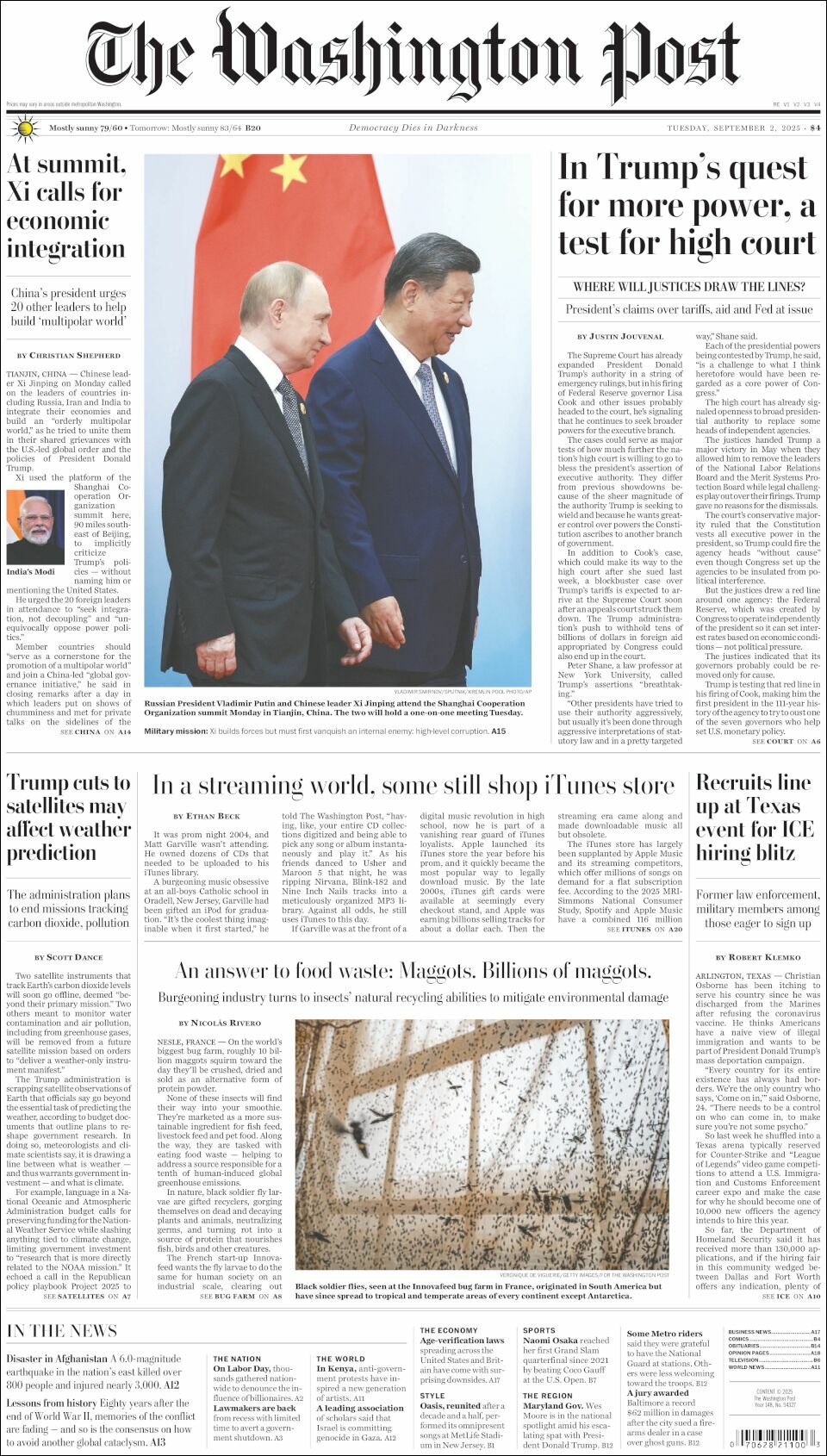 The Washington Post, edición del martes 02 de septiembre de 2025